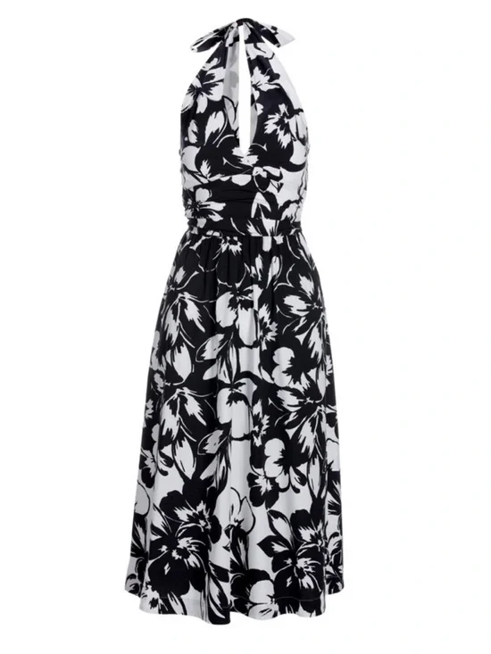 NWT Boston Proper Perfect Sundress Exploded Florals Halter Fit & Flare Dress - Picture 5 of 7